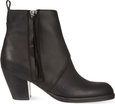 ACNE Pistol Short leather ankle boots