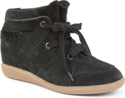 ISABEL MARANT Bobby suede wedge trainers