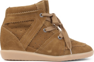 ISABEL MARANT Bobby suede wedge trainers