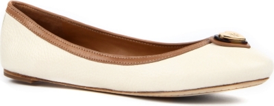TORY BURCH Leather ballerina pumps