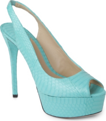 BRIAN ATWOOD Beatris mock-snake slingback sandals
