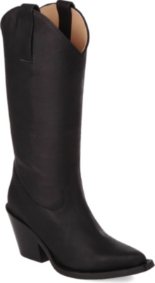 ACNE Brush leather cowboy boots