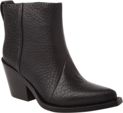 ACNE Donna textured leather ankle boots
