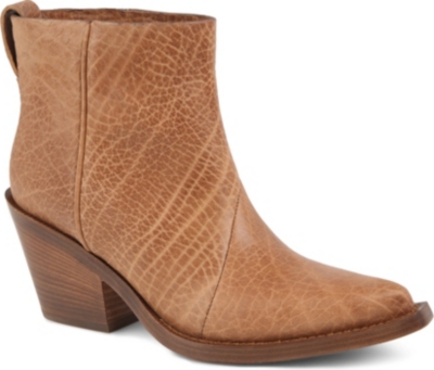 ACNE Donna textured leather ankle boots