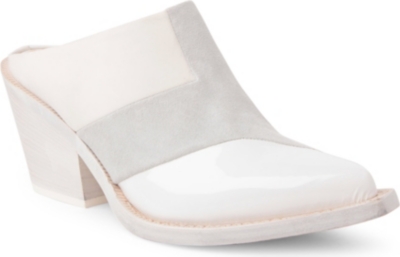 ACNE Dana flag-embossed leather sandals