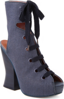 ACNE Chiara canvas ankle boots