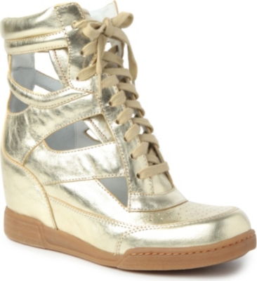 MARC BY MARC JACOBS Kisha metallic wedge trainers