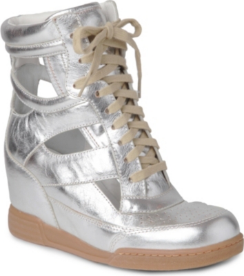 MARC BY MARC JACOBS Kisha leather wedge trainers