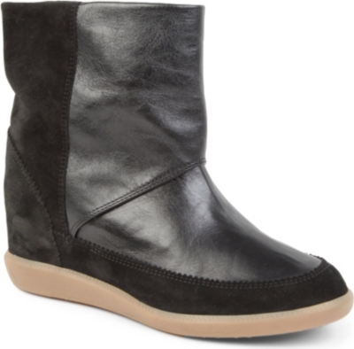 ISABEL MARANT Nuty suede and leather ankle boots