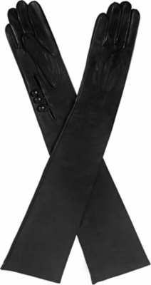 DENTS Long unlined leather gloves