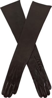 DENTS Long unlined leather gloves
