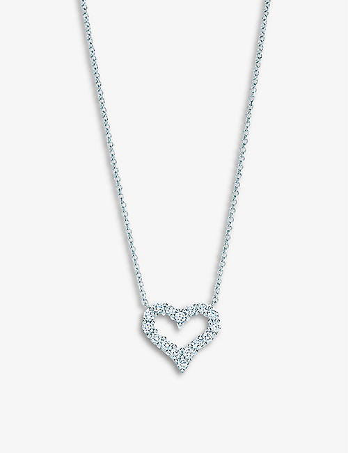 TIFFANY & CO: Tiffany Hearts pendant with diamonds in platinum