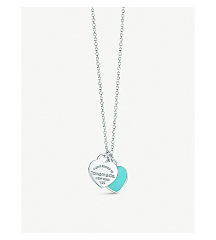 TIFFANY & CO - Return to Tiffany Double Heart Tag Pendant in sterling