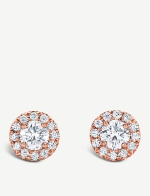 selfridges rose gold soleste 18ct tiffany earrings diamond