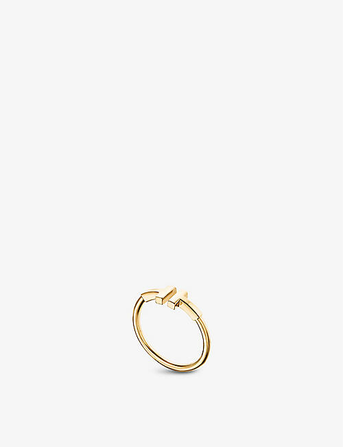 TIFFANY & CO: Tiffany T 18ct yellow-gold wire ring