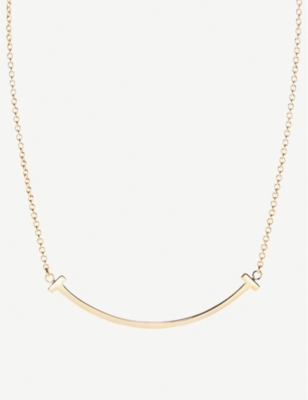 TIFFANY & CO: Tiffany T Smile 18ct yellow-gold necklace