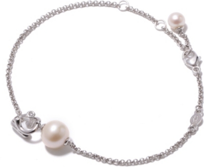 ... Magic 18-carat white gold pearl and diamond bracelet (White+gold