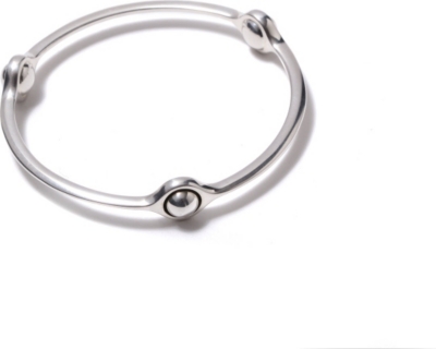 GEORG JENSEN Sphere sterling silver stone bangle