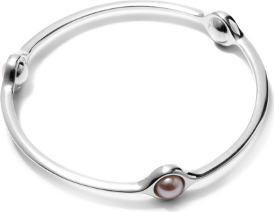GEORG JENSEN Sphere sterling silver and pearl bangle
