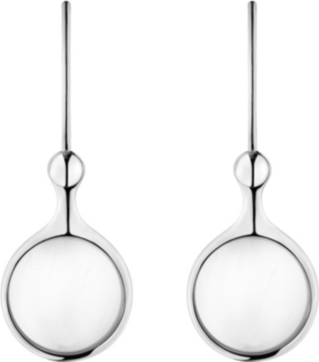 GEORG JENSEN Spirit sterling silver and rock crystal earrings