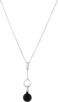 GEORG JENSEN Sphere agate pendant and sterling silver necklace