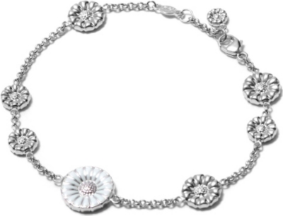 GEORG JENSEN Daisy sterling silver and enamel bracelet