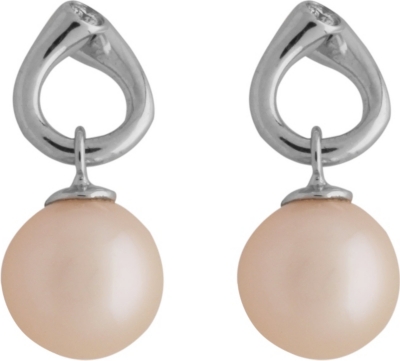 selfridges georg jensen carat brilliant pearl earrings magic diamond cut gold