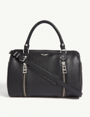 ZADIG&VOLTAIRE: Sunny studded leather bowling bag
