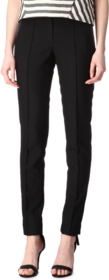MAJE Alpine denim-trimmed trousers