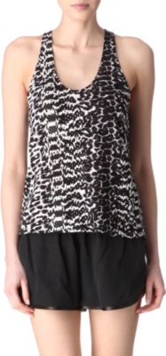 MAJE Amusant silk-panelled vest