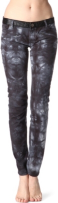 MAJE Arno printed skinny mid-rise jeans