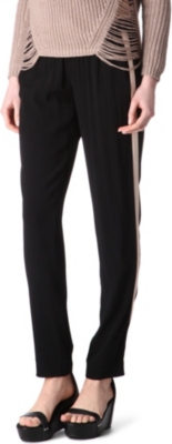 MAJE Azur tuxedo-stripe trousers