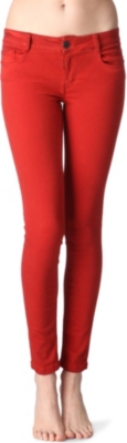 MAJE Avaro bright skinny mid-rise jeans