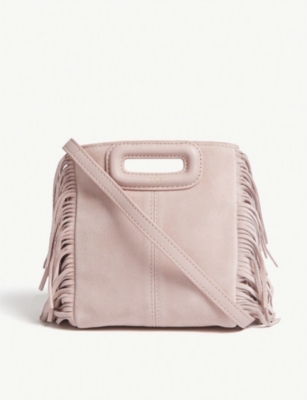 Pink Suede Fringing M Bag