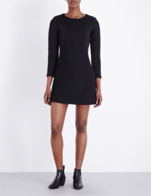 maje ross knit shirt dress