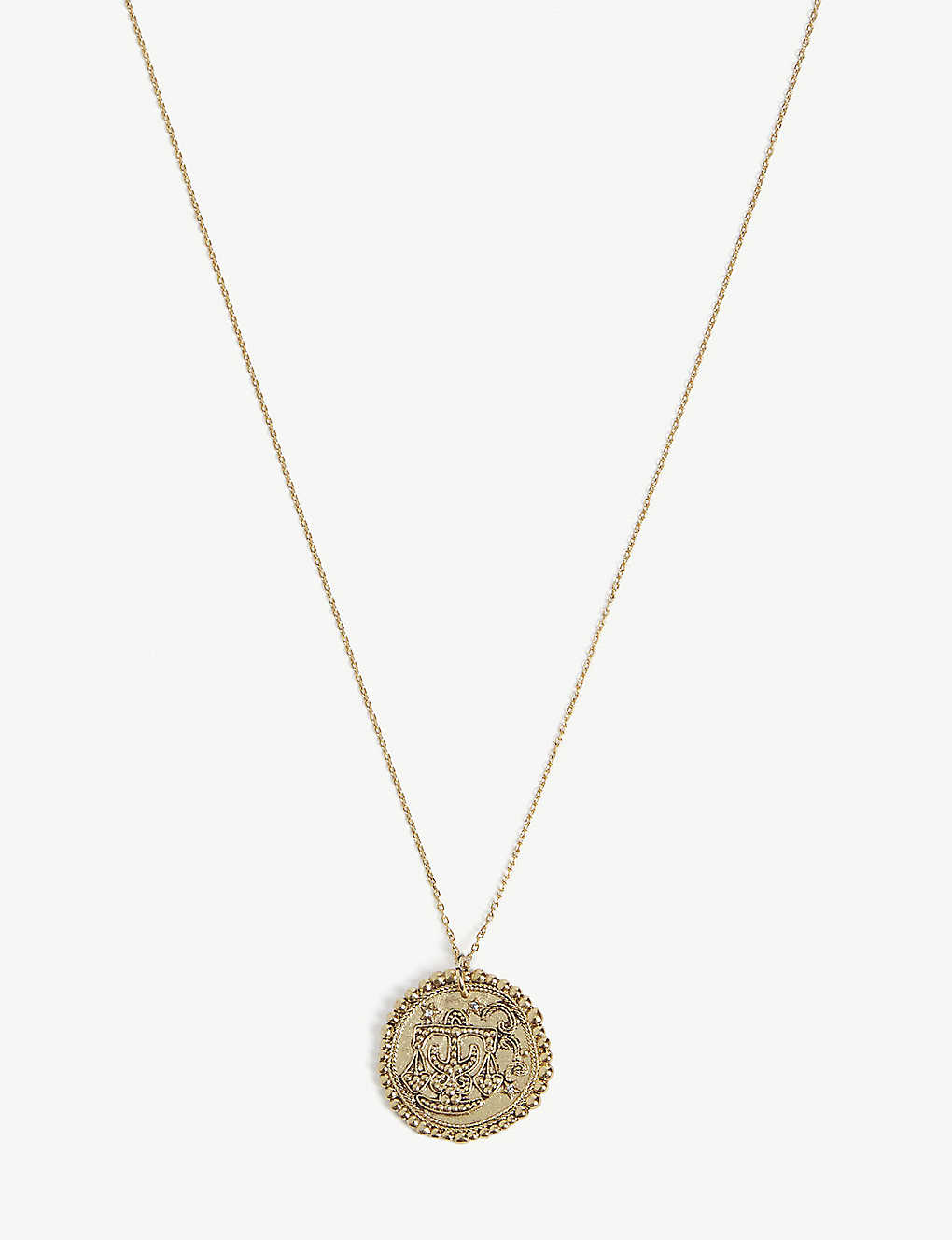 Libra zodiac brass coin necklace(8174602)
