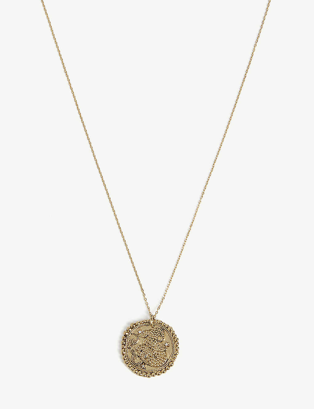 Capricorn zodiac brass coin necklace(8174606)