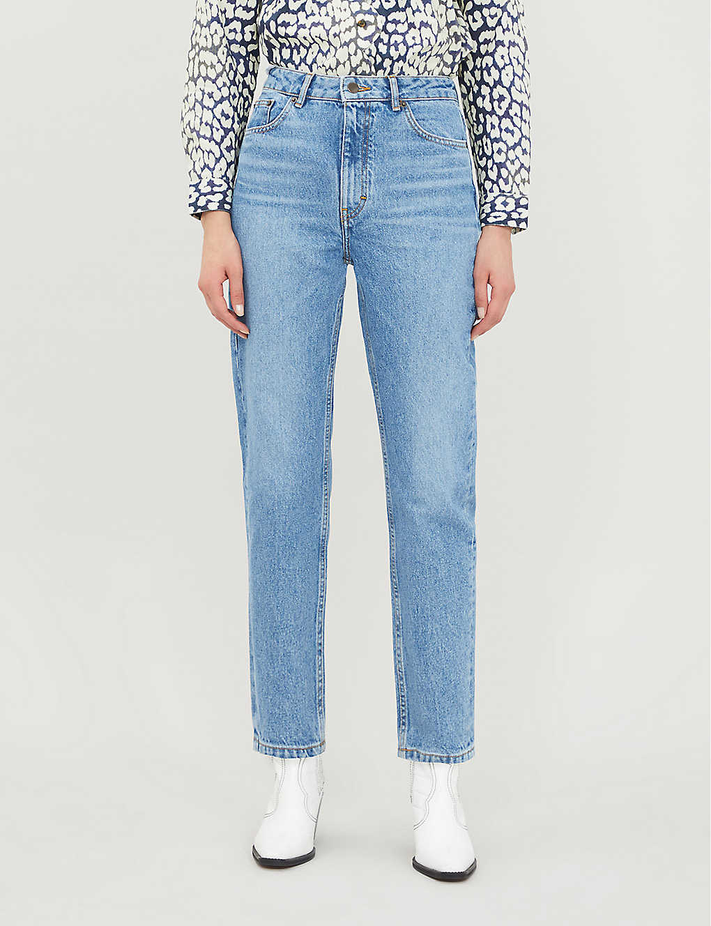 Pario straight high-rise jeans(8123640)