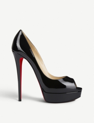 CHRISTIAN LOUBOUTIN Lady Peep 150 patent calf (Black