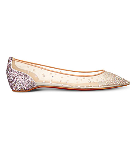 CHRISTIAN LOUBOUTIN - Follies Strass flat rete/glitter | Selfridges.com