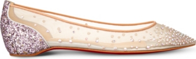 louboutin strass flats