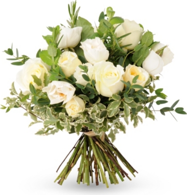 THE REAL FLOWER COMPANY Scented ivory hand tied bouquet