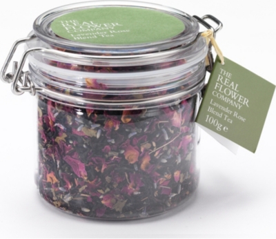 THE REAL FLOWER COMPANY Lavender Rose blend loose tea 100g (No+colour