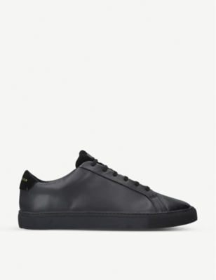 kurt geiger black leather trainers