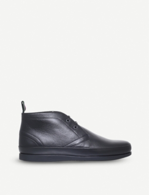 men's black leather cleon boots