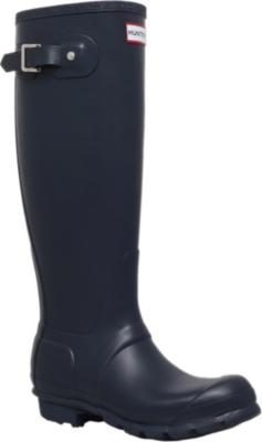 mens navy hunter wellies