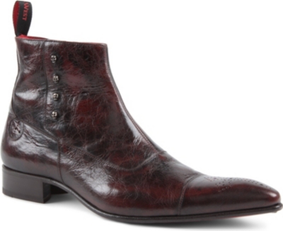 JEFFERY WEST Ziggy 'Zlatan' Skull Spat leather boots