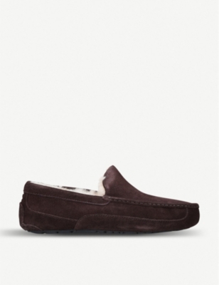 UGG: Ascot suede and fleece slippers