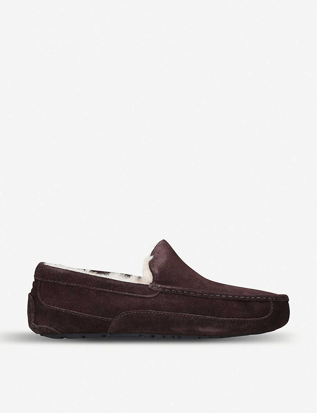 Ascot suede and fleece slippers(7342660)