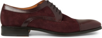 STEMAR Chisel contrast-panel Derby shoes (Wine